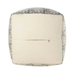 Pouf quadrato floreale blu navy e bianco – 1 persona