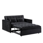 Verde Scuro / Grigio Medio / Rosa / Nero / Grigio Argento / Blu Scuro Divano Letto Convertibile, Schienale Regolabile a 3 Velocità, Per 2 Persone