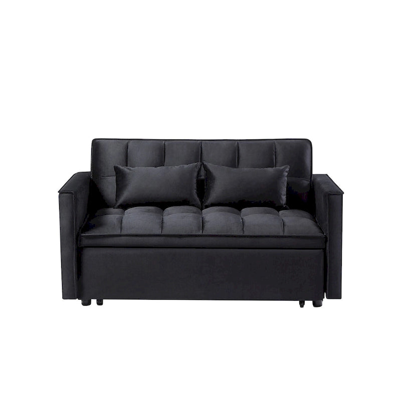Verde Scuro / Grigio Medio / Rosa / Nero / Grigio Argento / Blu Scuro Divano Letto Convertibile, Schienale Regolabile a 3 Velocità, Per 2 Persone