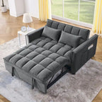Verde Scuro / Grigio Medio / Rosa / Nero / Grigio Argento / Blu Scuro Divano Letto Convertibile, Schienale Regolabile a 3 Velocità, Per 2 Persone