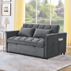 Verde Scuro / Grigio Medio / Rosa / Nero / Grigio Argento / Blu Scuro Divano Letto Convertibile, Schienale Regolabile a 3 Velocità, Per 2 Persone