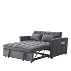 Verde Scuro / Grigio Medio / Rosa / Nero / Grigio Argento / Blu Scuro Divano Letto Convertibile, Schienale Regolabile a 3 Velocità, Per 2 Persone