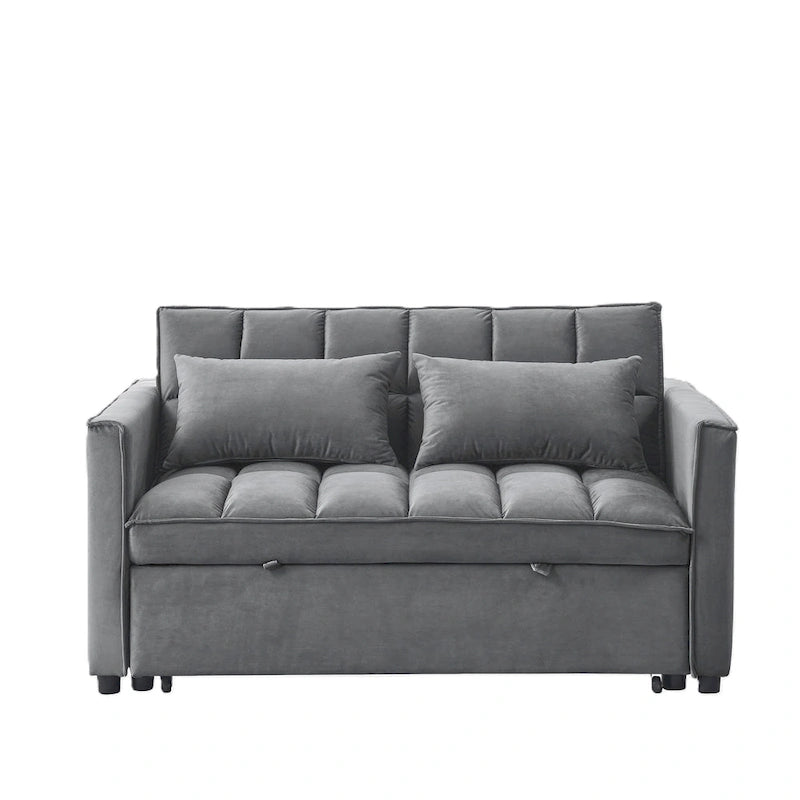 Verde Scuro / Grigio Medio / Rosa / Nero / Grigio Argento / Blu Scuro Divano Letto Convertibile, Schienale Regolabile a 3 Velocità, Per 2 Persone