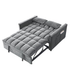 Verde Scuro / Grigio Medio / Rosa / Nero / Grigio Argento / Blu Scuro Divano Letto Convertibile, Schienale Regolabile a 3 Velocità, Per 2 Persone