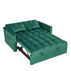 Verde Scuro / Grigio Medio / Rosa / Nero / Grigio Argento / Blu Scuro Divano Letto Convertibile, Schienale Regolabile a 3 Velocità, Per 2 Persone