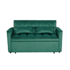 Verde Scuro / Grigio Medio / Rosa / Nero / Grigio Argento / Blu Scuro Divano Letto Convertibile, Schienale Regolabile a 3 Velocità, Per 2 Persone