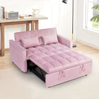Verde Scuro / Grigio Medio / Rosa / Nero / Grigio Argento / Blu Scuro Divano Letto Convertibile, Schienale Regolabile a 3 Velocità, Per 2 Persone