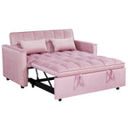 Verde Scuro / Grigio Medio / Rosa / Nero / Grigio Argento / Blu Scuro Divano Letto Convertibile, Schienale Regolabile a 3 Velocità, Per 2 Persone