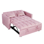 Verde Scuro / Grigio Medio / Rosa / Nero / Grigio Argento / Blu Scuro Divano Letto Convertibile, Schienale Regolabile a 3 Velocità, Per 2 Persone