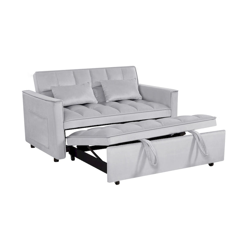 Verde Scuro / Grigio Medio / Rosa / Nero / Grigio Argento / Blu Scuro Divano Letto Convertibile, Schienale Regolabile a 3 Velocità, Per 2 Persone