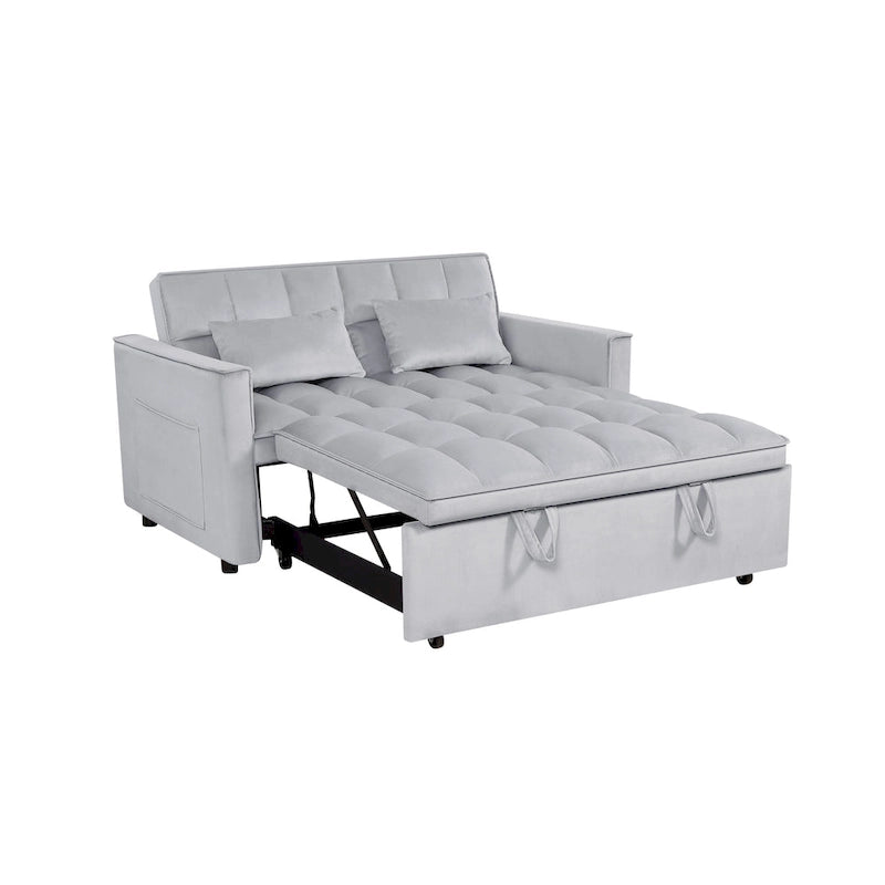 Verde Scuro / Grigio Medio / Rosa / Nero / Grigio Argento / Blu Scuro Divano Letto Convertibile, Schienale Regolabile a 3 Velocità, Per 2 Persone