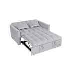 Verde Scuro / Grigio Medio / Rosa / Nero / Grigio Argento / Blu Scuro Divano Letto Convertibile, Schienale Regolabile a 3 Velocità, Per 2 Persone