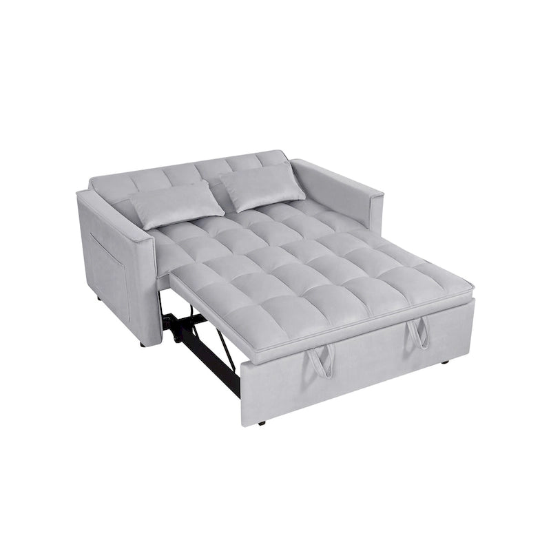 Verde Scuro / Grigio Medio / Rosa / Nero / Grigio Argento / Blu Scuro Divano Letto Convertibile, Schienale Regolabile a 3 Velocità, Per 2 Persone