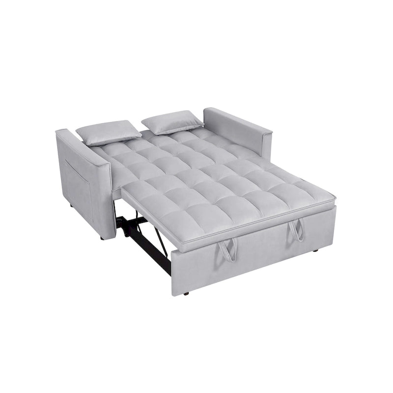 Verde Scuro / Grigio Medio / Rosa / Nero / Grigio Argento / Blu Scuro Divano Letto Convertibile, Schienale Regolabile a 3 Velocità, Per 2 Persone