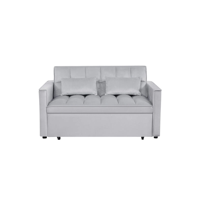 Verde Scuro / Grigio Medio / Rosa / Nero / Grigio Argento / Blu Scuro Divano Letto Convertibile, Schienale Regolabile a 3 Velocità, Per 2 Persone
