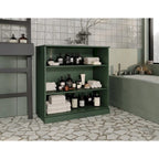 Mobile bagno in legno massello da 32" con ripiani regolabili – Colori multipli