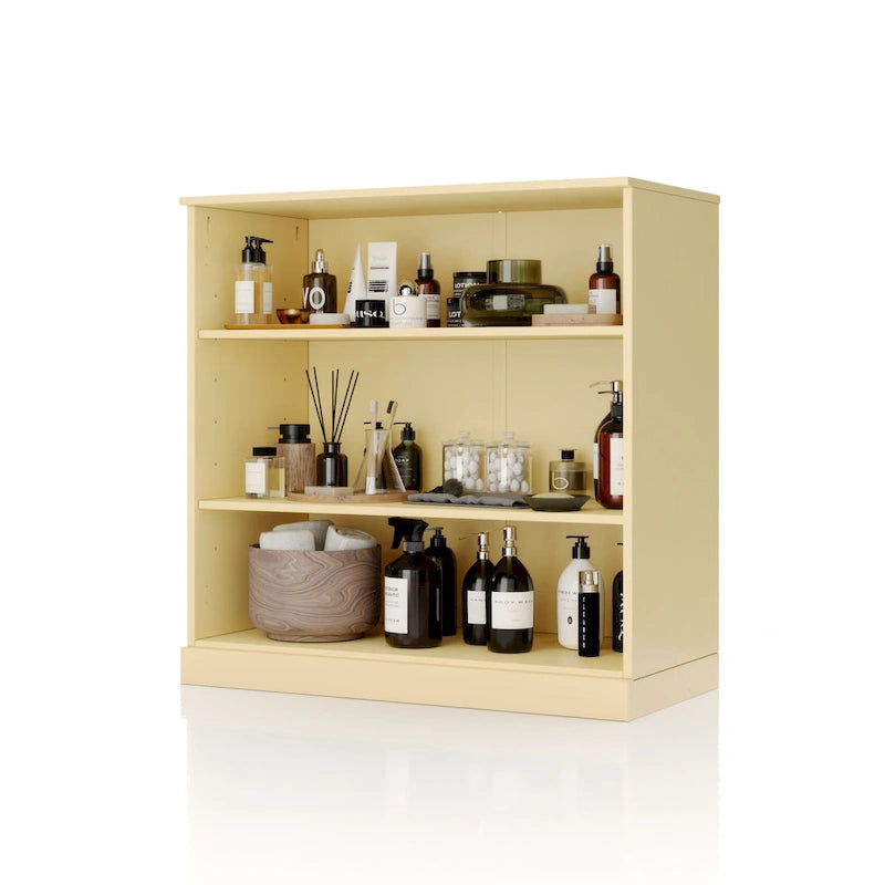 Mobile bagno in legno massello da 32" con ripiani regolabili – Colori multipli