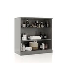 Mobile bagno in legno massello da 32" con ripiani regolabili – Colori multipli