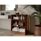 Mobile bagno in legno massello da 32" con ripiani regolabili – Colori multipli