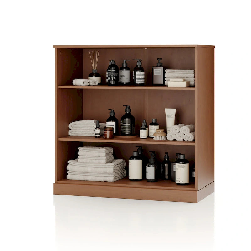 Mobile bagno in legno massello da 32" con ripiani regolabili – Colori multipli