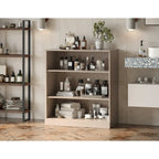 Mobile bagno in legno massello da 32" con ripiani regolabili – Colori multipli