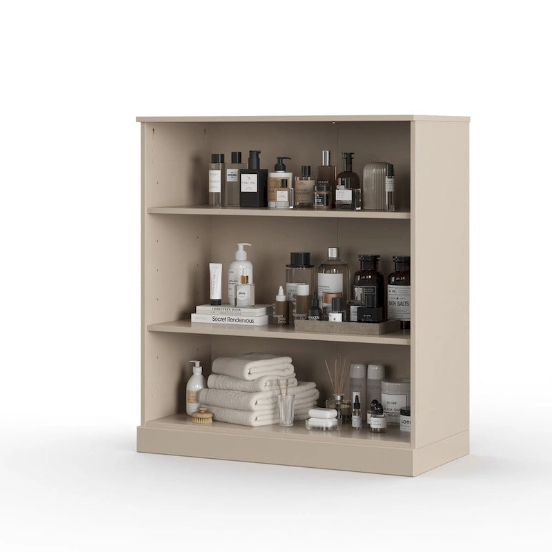 Mobile bagno in legno massello da 32" con ripiani regolabili – Colori multipli