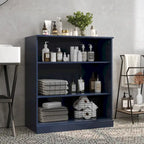 Mobile bagno in legno massello da 32" con ripiani regolabili – Colori multipli