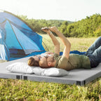 Blu/Grigio, Arrotolabile, Materassino da Campeggio in Memory Foam per 1 Persona