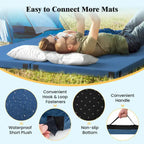 Blu/Grigio, Arrotolabile, Materassino da Campeggio in Memory Foam per 1 Persona