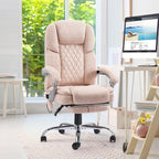 Poltrona da ufficio reclinabile Beige/Rosa/Grigio Blu con massaggio e poggiapiedi, Singolo