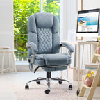 Poltrona da ufficio reclinabile Beige/Rosa/Grigio Blu con massaggio e poggiapiedi, Singolo