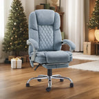 Poltrona da ufficio reclinabile Beige/Rosa/Grigio Blu con massaggio e poggiapiedi, Singolo