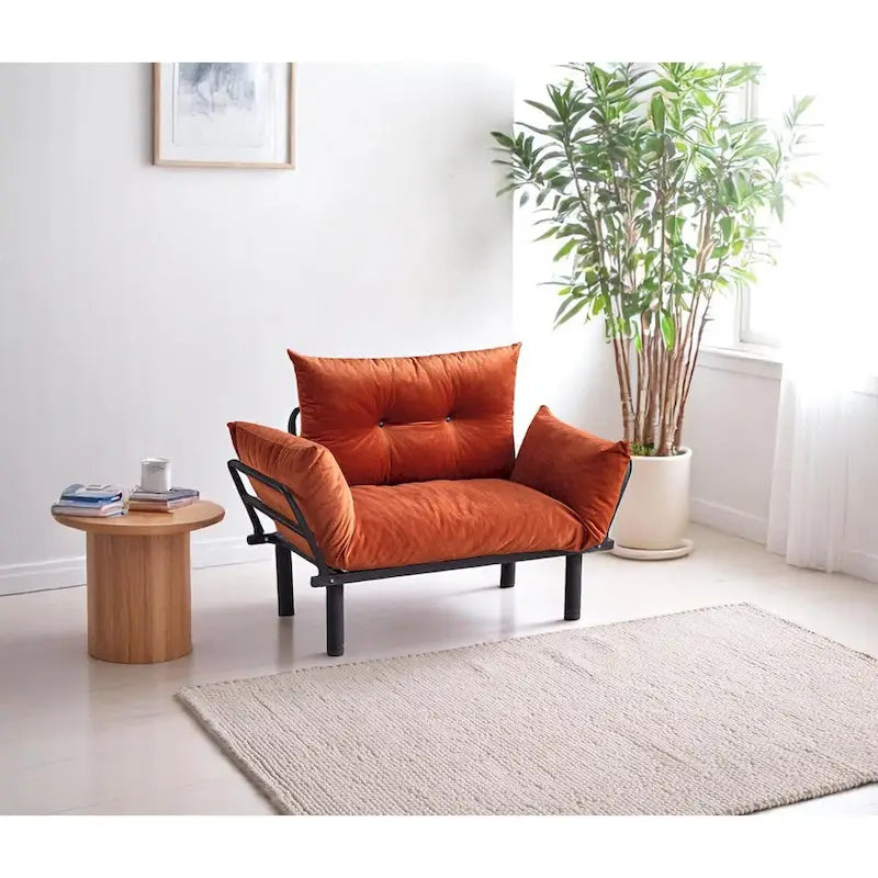 Divanetto con Struttura in Metallo, Cuscini Rimovibili, 2 Posti – Colori Assortiti