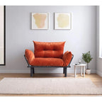Divanetto con Struttura in Metallo, Cuscini Rimovibili, 2 Posti – Colori Assortiti