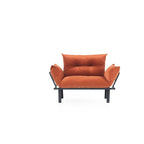 Divanetto con Struttura in Metallo, Cuscini Rimovibili, 2 Posti – Colori Assortiti