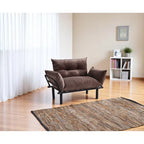Divanetto con Struttura in Metallo, Cuscini Rimovibili, 2 Posti – Colori Assortiti