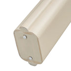 Consolle impiallacciata in acacia beige/nera, montaggio 1 persona, 152 cm
