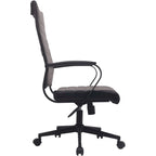 Sedia girevole con schienale alto – Pelle PU, a coste – Marrone / Nero / Cuoio / Bianco / Grigio / Tutto Nero – 1 persona