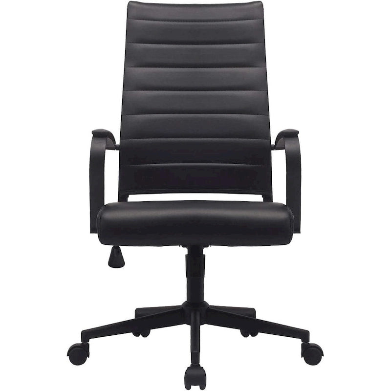 Sedia girevole con schienale alto – Pelle PU, a coste – Marrone / Nero / Cuoio / Bianco / Grigio / Tutto Nero – 1 persona