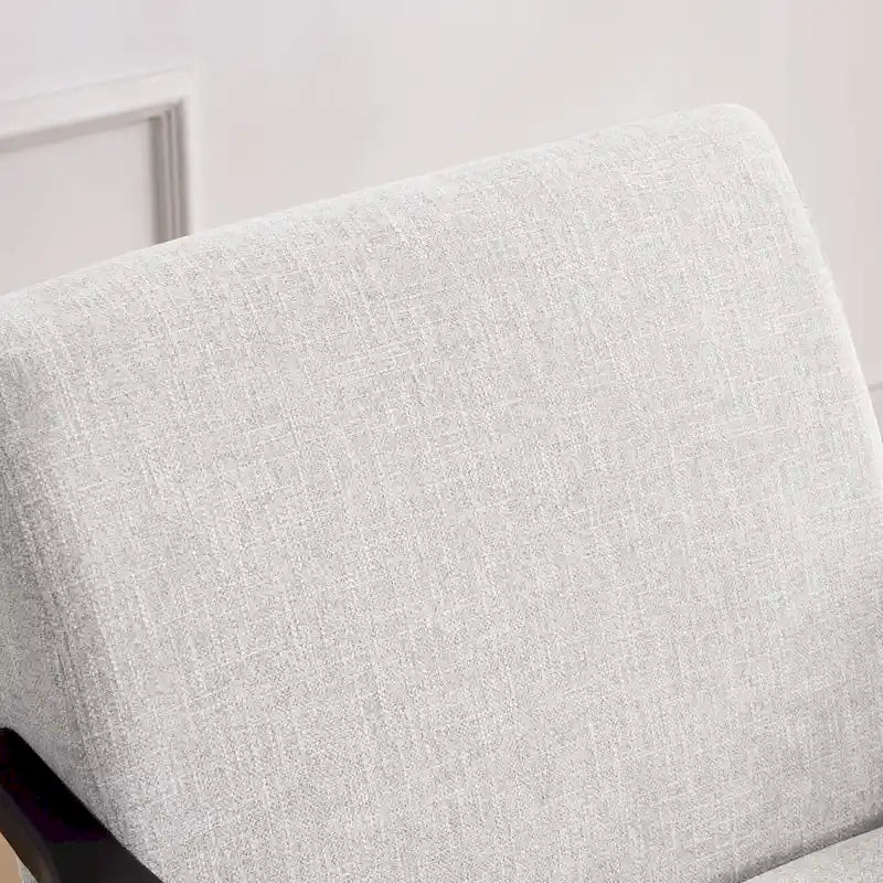 Poltrona imbottita Mid-Century con poggiapiedi, singola, Marrone/Blu/Beige/Grigio