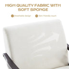 Poltrona imbottita Mid-Century con poggiapiedi, singola, Marrone/Blu/Beige/Grigio