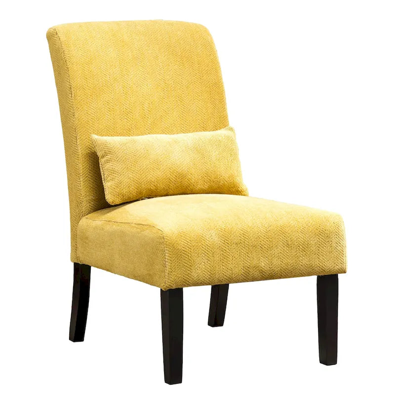 Poltrona a pozzetto in ciniglia senza braccioli con cuscino, 1 posto – Arancione / Giallo / Blu-verde petrolio / Cioccolato / Rosso / Verde