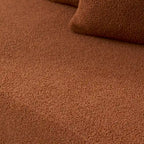 Divano componibile a L con chaise longue, tessuto Sherpa, 5 posti