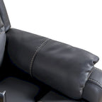 Poltrona reclinabile elettrica Marrone / Nera, Seduta singola, reclinazione di 139°, Massaggio e Riscaldamento, Porta USB, Supporto per telefono, Tasca laterale