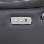 Poltrona reclinabile elettrica Marrone / Nera, Seduta singola, reclinazione di 139°, Massaggio e Riscaldamento, Porta USB, Supporto per telefono, Tasca laterale