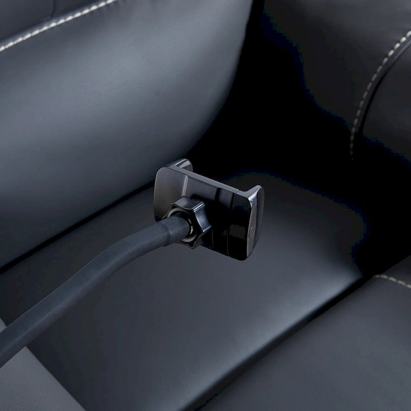 Poltrona reclinabile elettrica Marrone / Nera, Seduta singola, reclinazione di 139°, Massaggio e Riscaldamento, Porta USB, Supporto per telefono, Tasca laterale