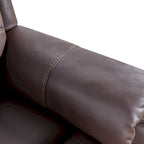 Poltrona reclinabile elettrica Marrone / Nera, Seduta singola, reclinazione di 139°, Massaggio e Riscaldamento, Porta USB, Supporto per telefono, Tasca laterale