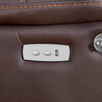 Poltrona reclinabile elettrica Marrone / Nera, Seduta singola, reclinazione di 139°, Massaggio e Riscaldamento, Porta USB, Supporto per telefono, Tasca laterale