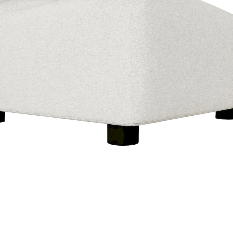 Divano componibile a U in velluto beige, 6 posti