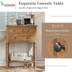 Consolle con 3 cassetti e ripiano inferiore – Blu Navy / Nero / Azzurro / Naturale / Beige, Montaggio da parte di una singola persona